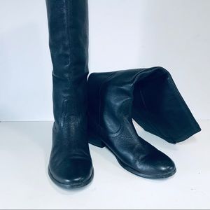 NWOT Leather Tall Black Boots sz 10